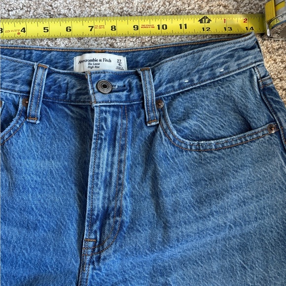 Abercrombie & Fitch The Loose High Rise Straight Leg Jeans Size 27/4 Long - Picture 6 of 11